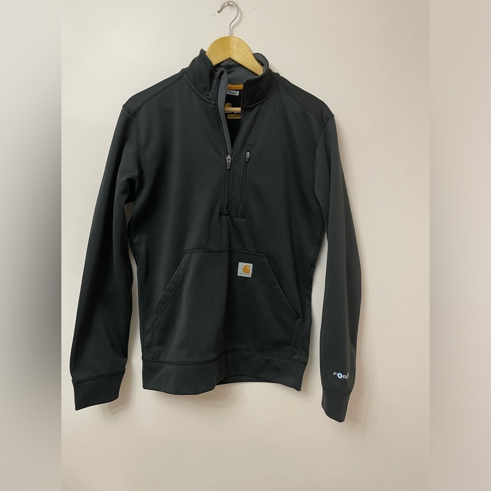 Carhartt Men's Small  Force Extremes Mock Neck 1/2 Zip Sweater in Black​​​